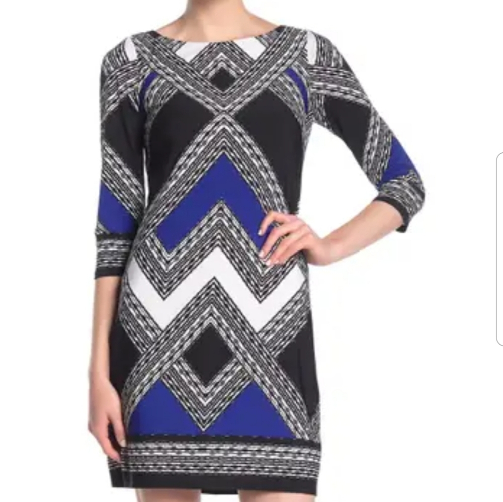 Vince Camuto Geo Printed Sheath Dress
SZ 14 NWT